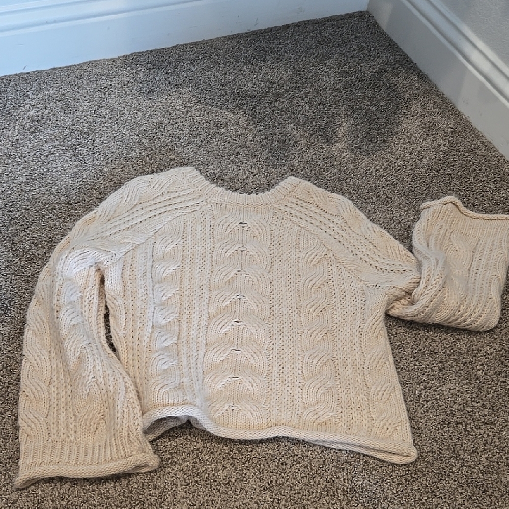 Cozy Cream Cable Knit Sweater